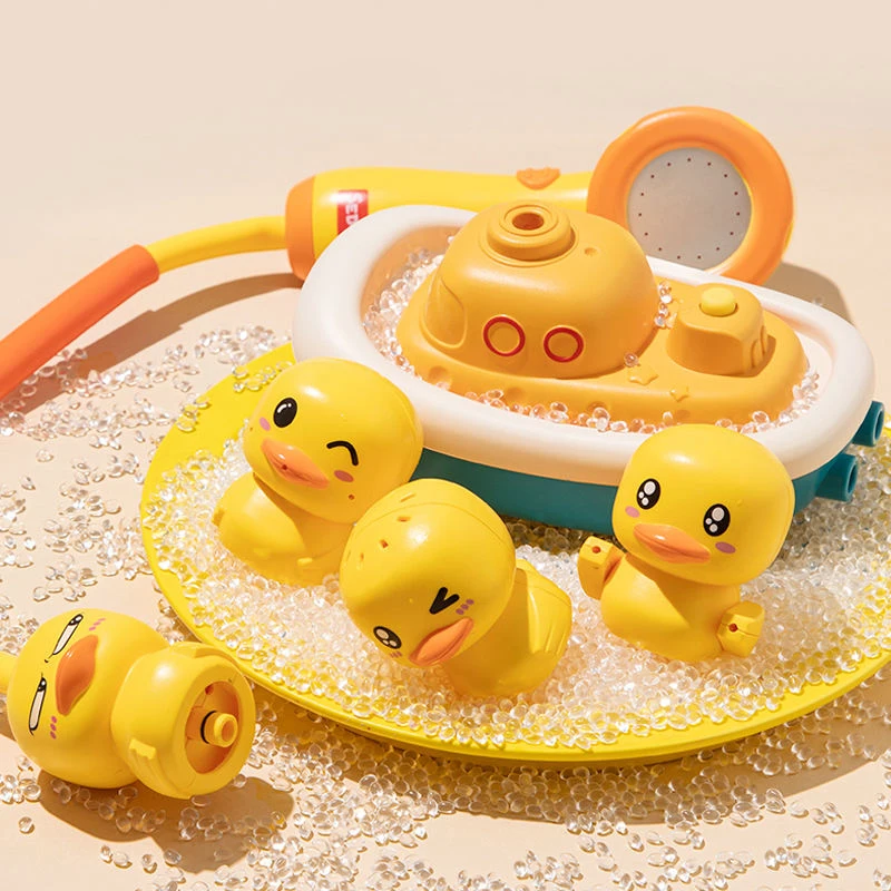 Best Seller Toddler Floating Bathtub Toys Electric Duck Shower Head Water Spray Duck Sprinkler for Kids Bath Toy