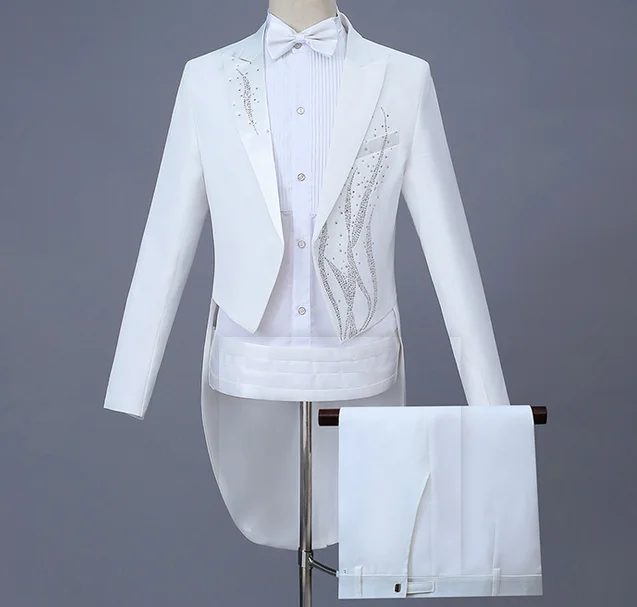 Tuxedo black and white magician bel canto conductor tuxedo suit