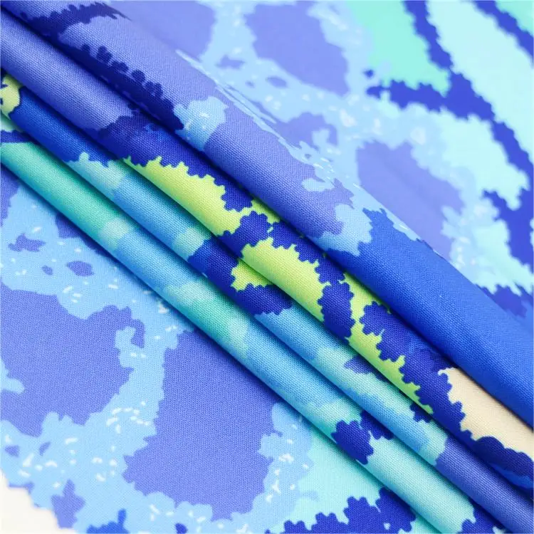 Summer Beach Garments Fabric 2-Way Printed Patterned Polyester Spandex Fabric