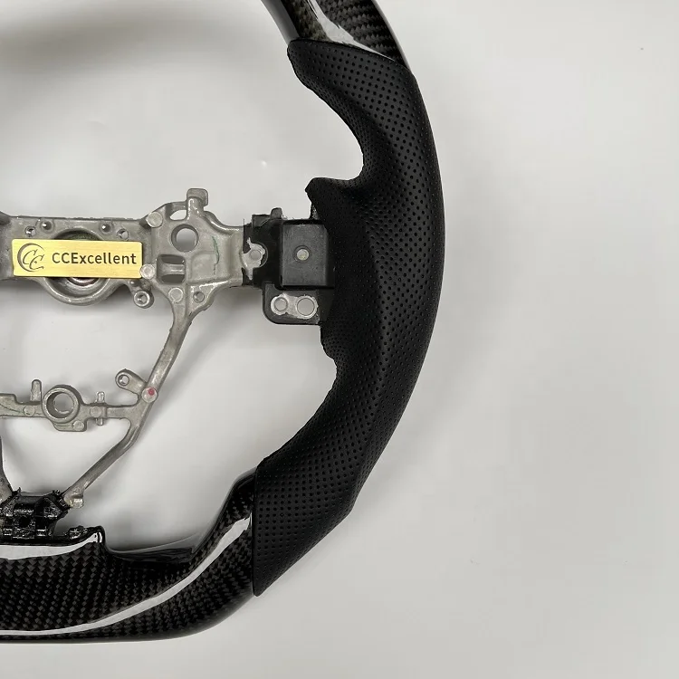 Customized high quality for Toyota 2014-2017 corolla with real carbon fiber steering wheel with black perforated leather