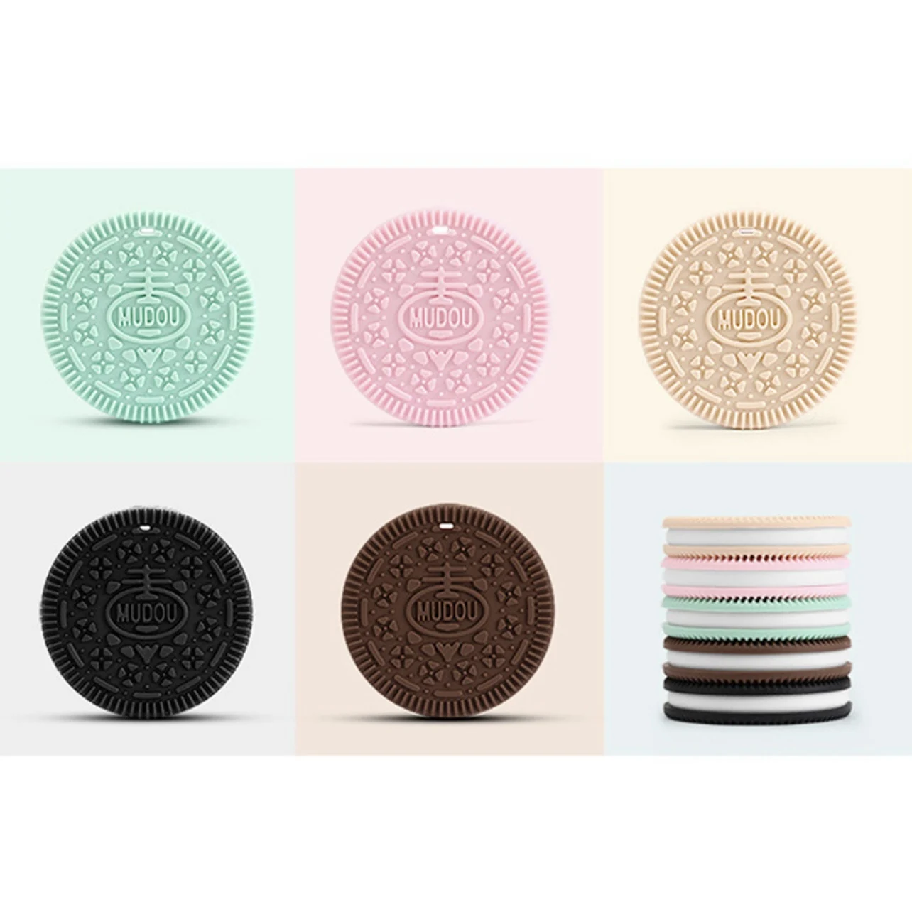  Детское Силиконовое молярное печенье Oreo игрушка для пищевых продуктов детский прорезыватель молярный стержень фиксирующее устройство тренировочное резиновое