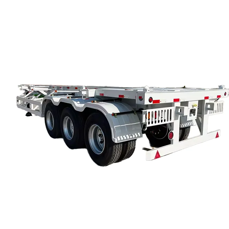 High Quality Low bed container house chassis frame unpowered flatbed trailer