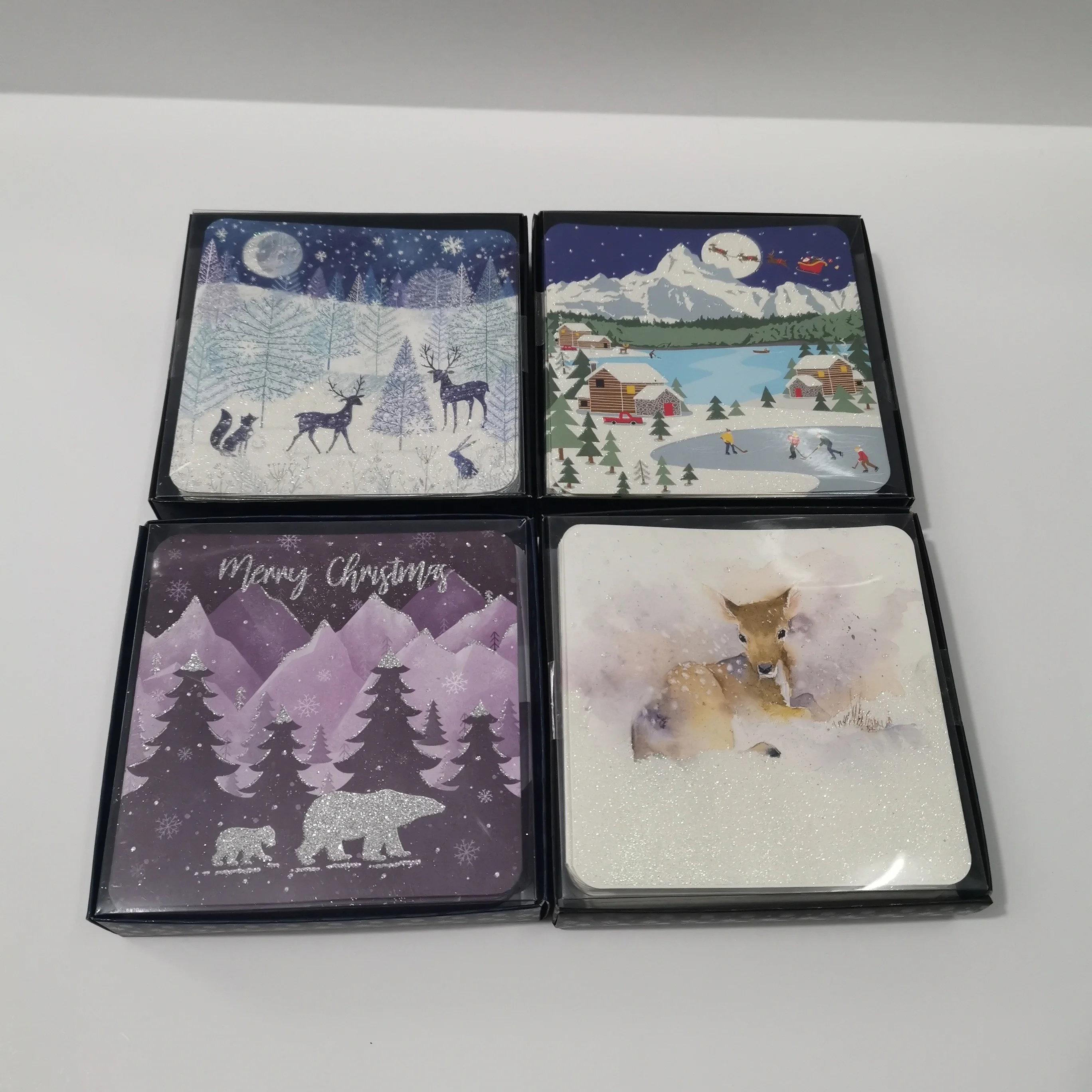 2021 new fashion cute glitter paper tags gift Tag hang tag with Free Natural Jute Twine for Christmas Wedding Thanksgiving Bi