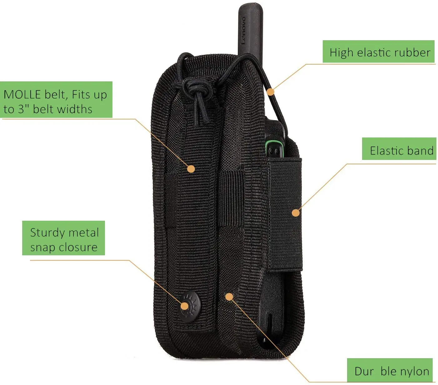 Universal Adjustable Single Radio Holster Walkie Talkie Pouch