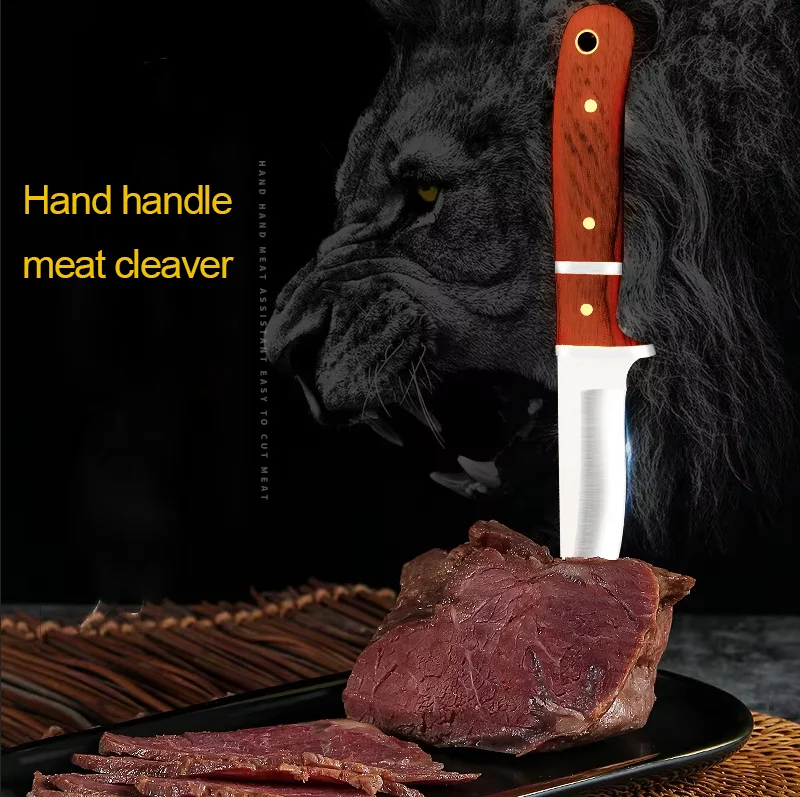 Mutton Knife Russia Beef Knife Camping Hunting Outdoor Tools Thick Blade Leather Nylon Sheath