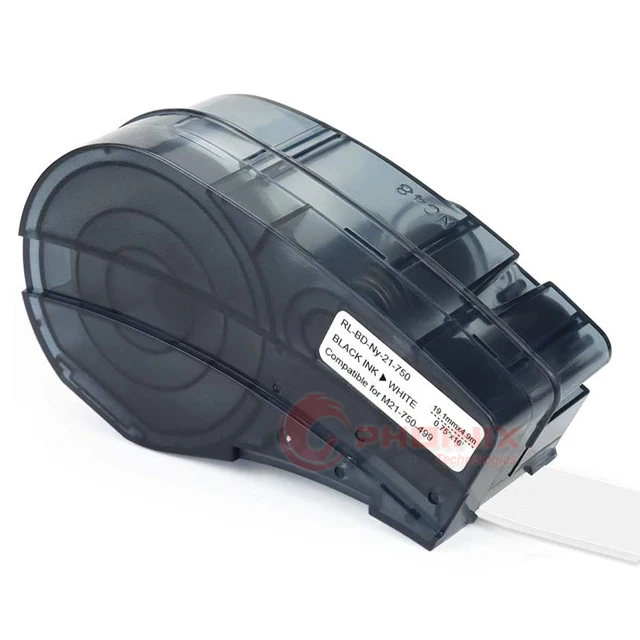Nylon Label M21/750-499 Multi-Purpose Black on White Laboratory Labeling Wire Marking For BMP-21 Nylon Cloth Film 3/4 in