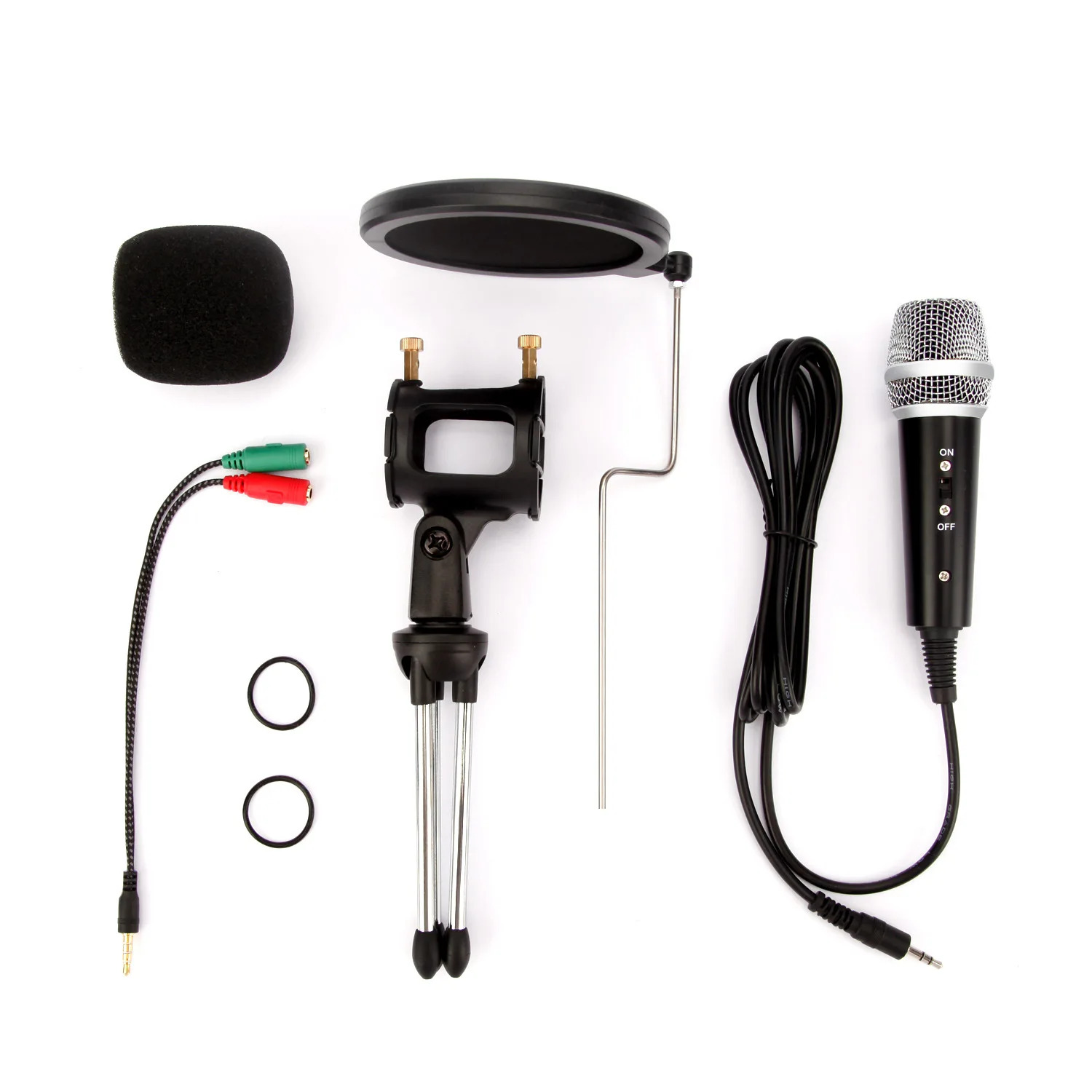 New computer mobile phone karaoke voice live stream microphone condenser microphone desktop stand blowout preventer set