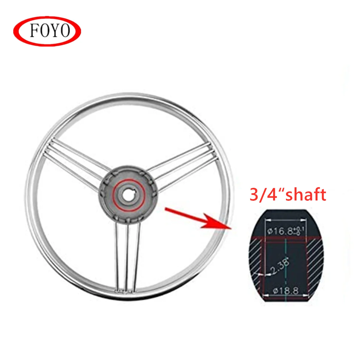 Полированная Морская Лодка Foyo, 13,5 дюйма, нержавеющая сталь, 9 спиц, рулевое колесо для яхты