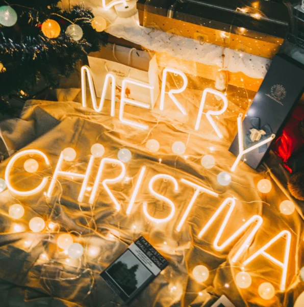 fast delivery Drop Shipping No MOQ Most Popular Customized Acrylic Neon Led Advertising Sign for Christmas Decoration