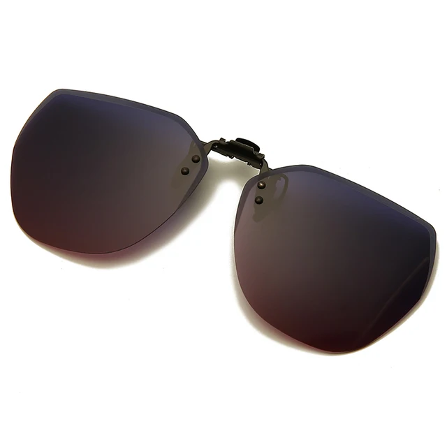 Women 2021 Men Clip on Flip up Polarized Lens For Prescription Glasses UV Protection Sunglasses Driving Night Vision Lens