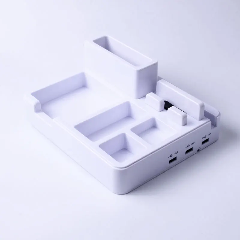 USB HUB office desk organizer with charger Pen Holder Phone Stand Wireless Charger