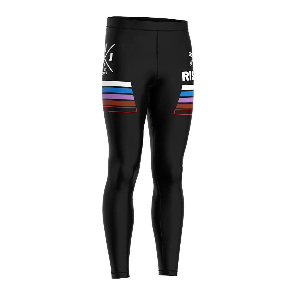 Design Oem Odm Sublimated Judo Bjj Leggings Compression Pants Cycling Running Custom Mma Rashguard Shorts Men Spats
