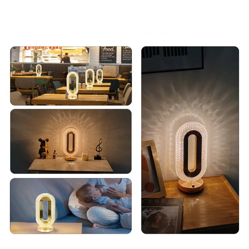 Restaurant USB Rechargeable Touch Led Desk Light Bedside Living Room Bedroom Table Lamp Night Light
