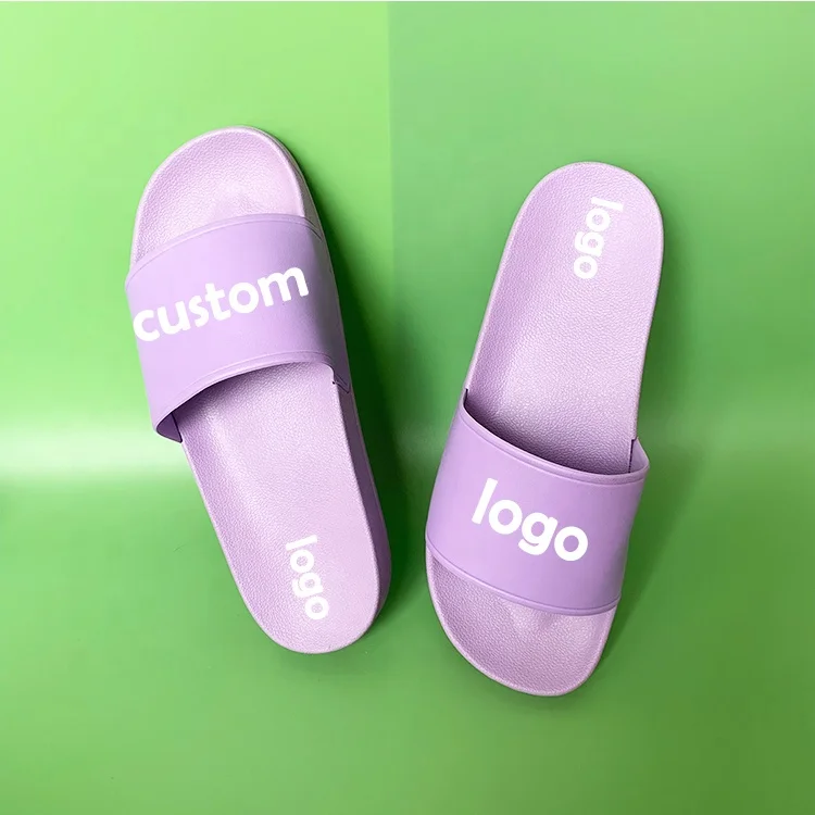 Customized PVC Slippers Designer Summer Indoor Outdoor Fashion Comfortable Non-slip Flat Flip Flops Slides Slippers