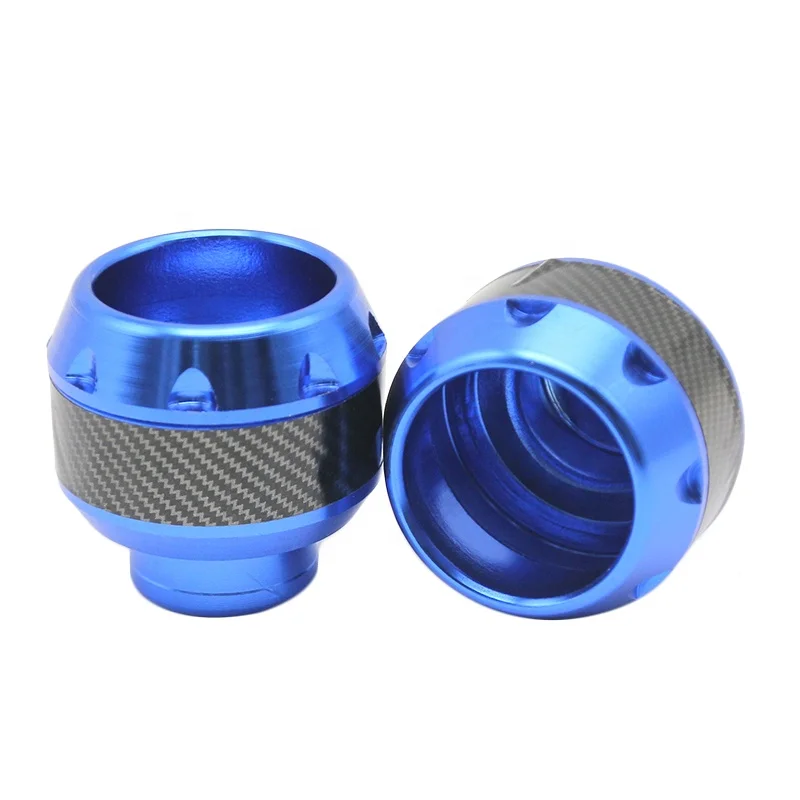 Universal Plastic Carbon Fiber Motorcycle Front Anti Falling Frame Sliders Motocross Crash Pads Anti Collision Cap