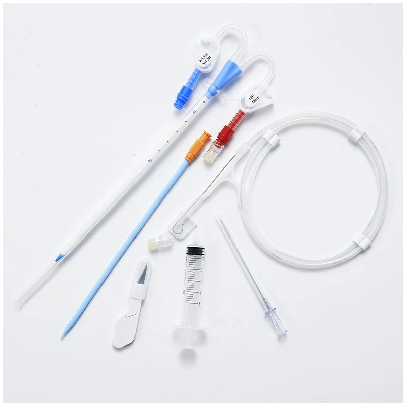 BIGWAY Disposable Hemodialysis Catheter Straight Curve Double Lumen Hemodialysis Catheter Hydrocephalus Shunt Ce EOS Accept OEM
