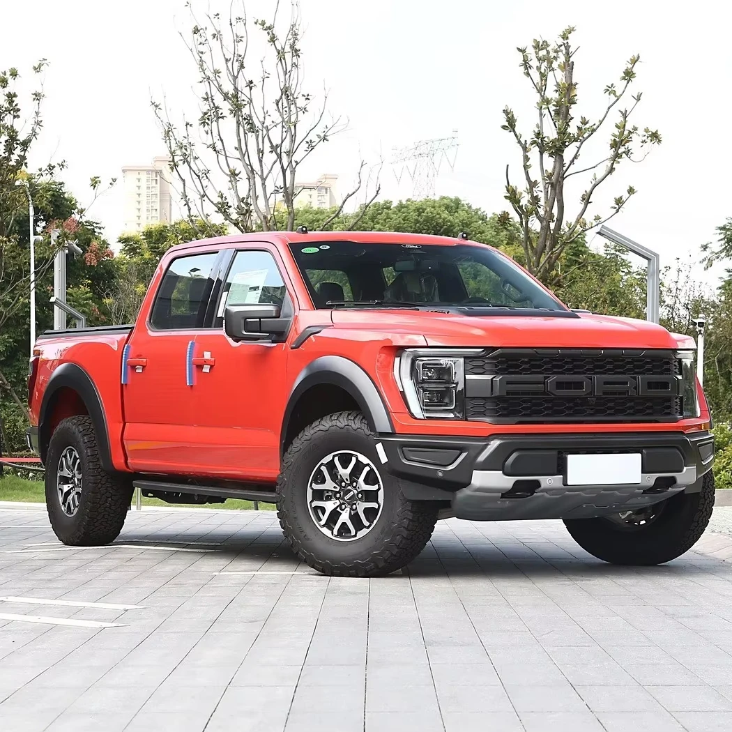 Роскошный внедорожный пикап Ford Raptor Orange 4x4 внедорожник 5 мест 4-колесный