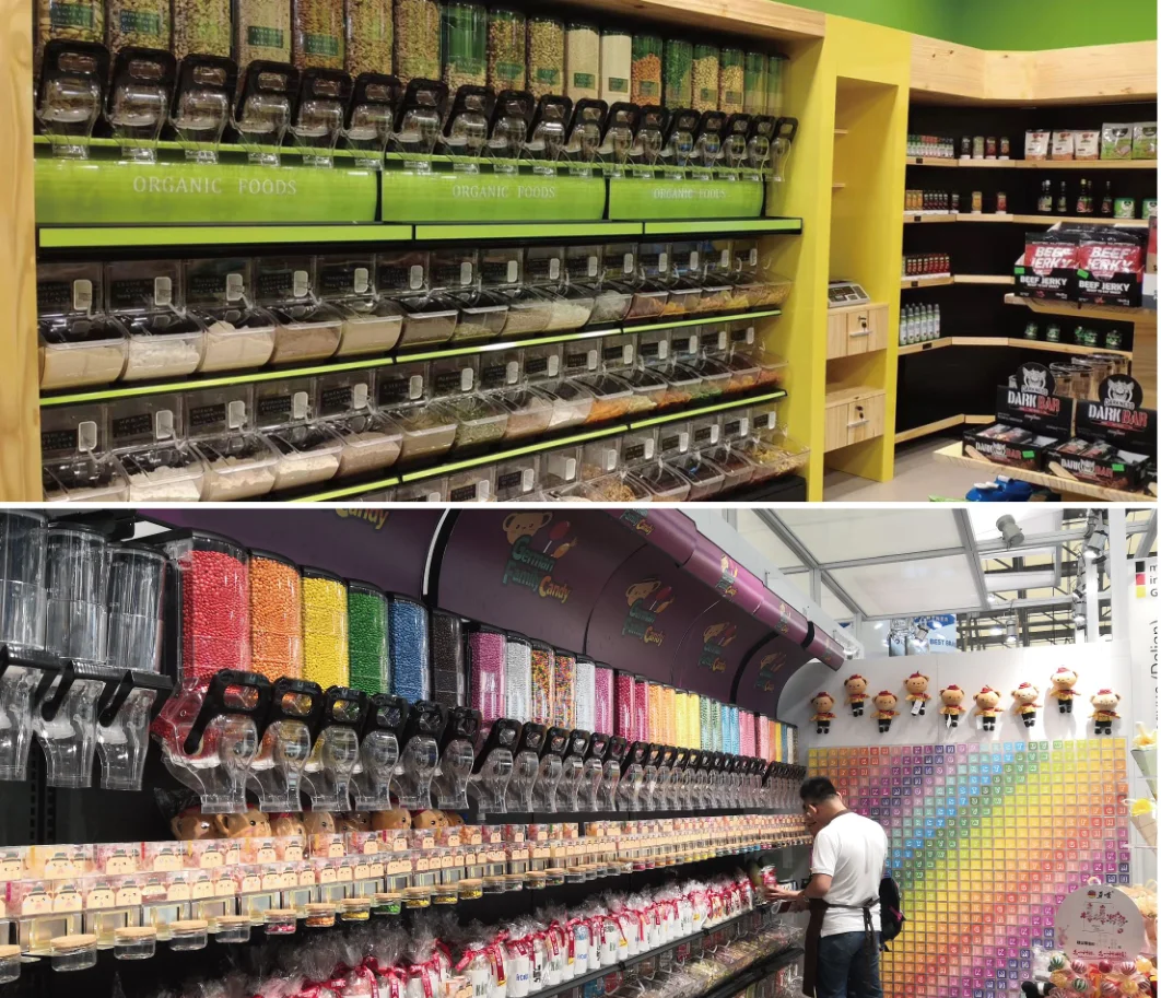 plastic gravity bin dispensadores de granos grain dispenser for bulk foods