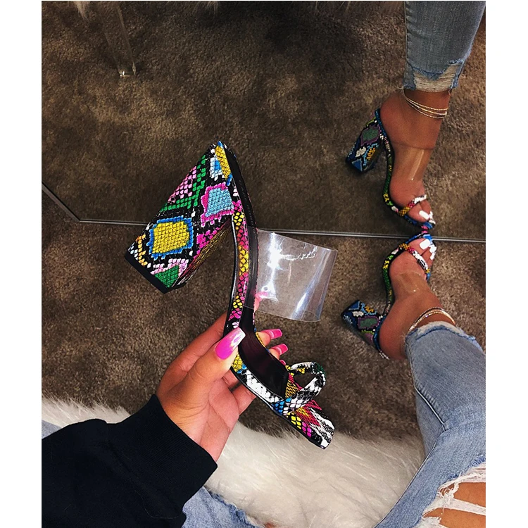 
Sexy Women Ladies High Heel Transparent Sandals Candy Color Open Toes Cheap Summer Heel Sandals 