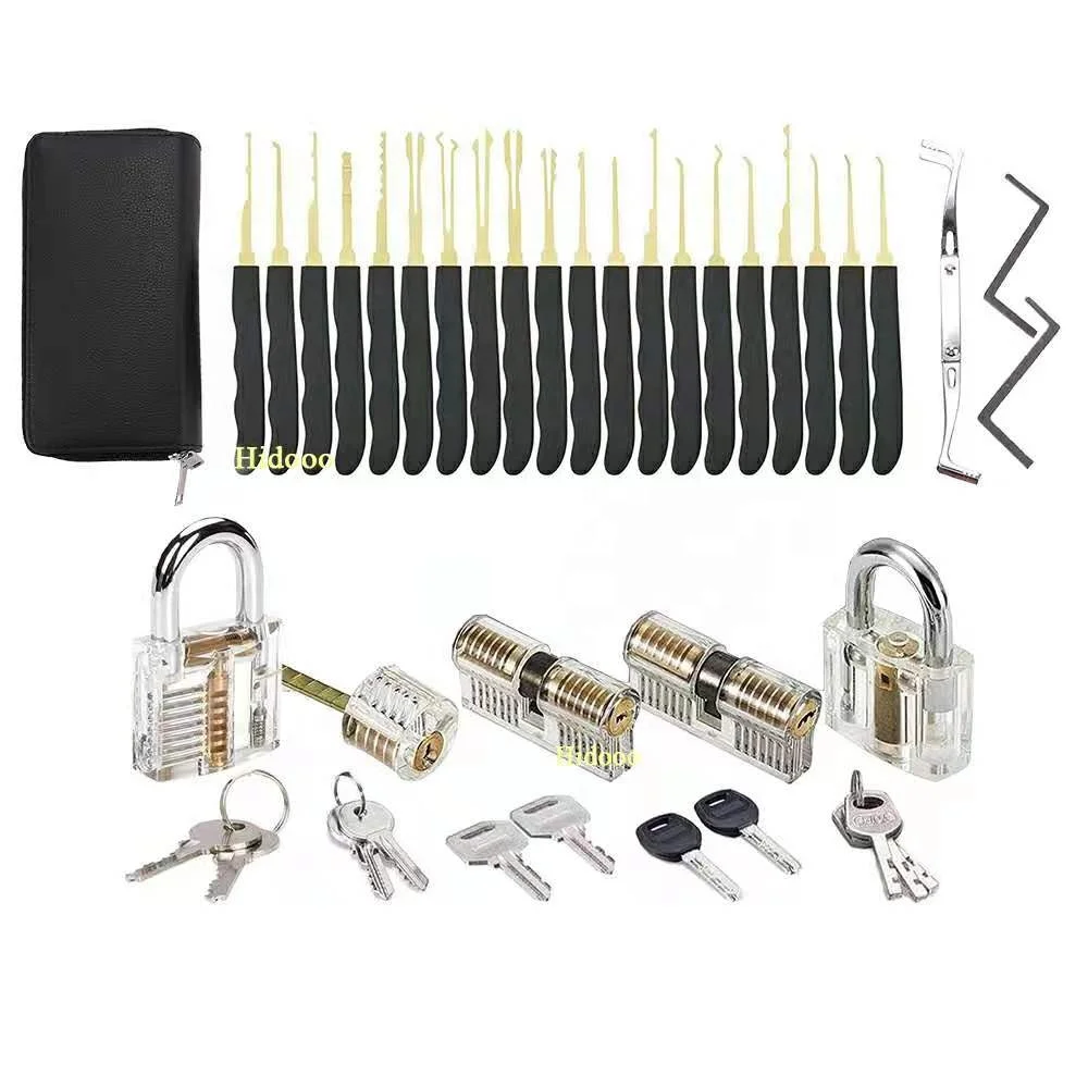17 or 24pcs professional locksmith training practice lock pick lock set tools for civil with OEM logo
