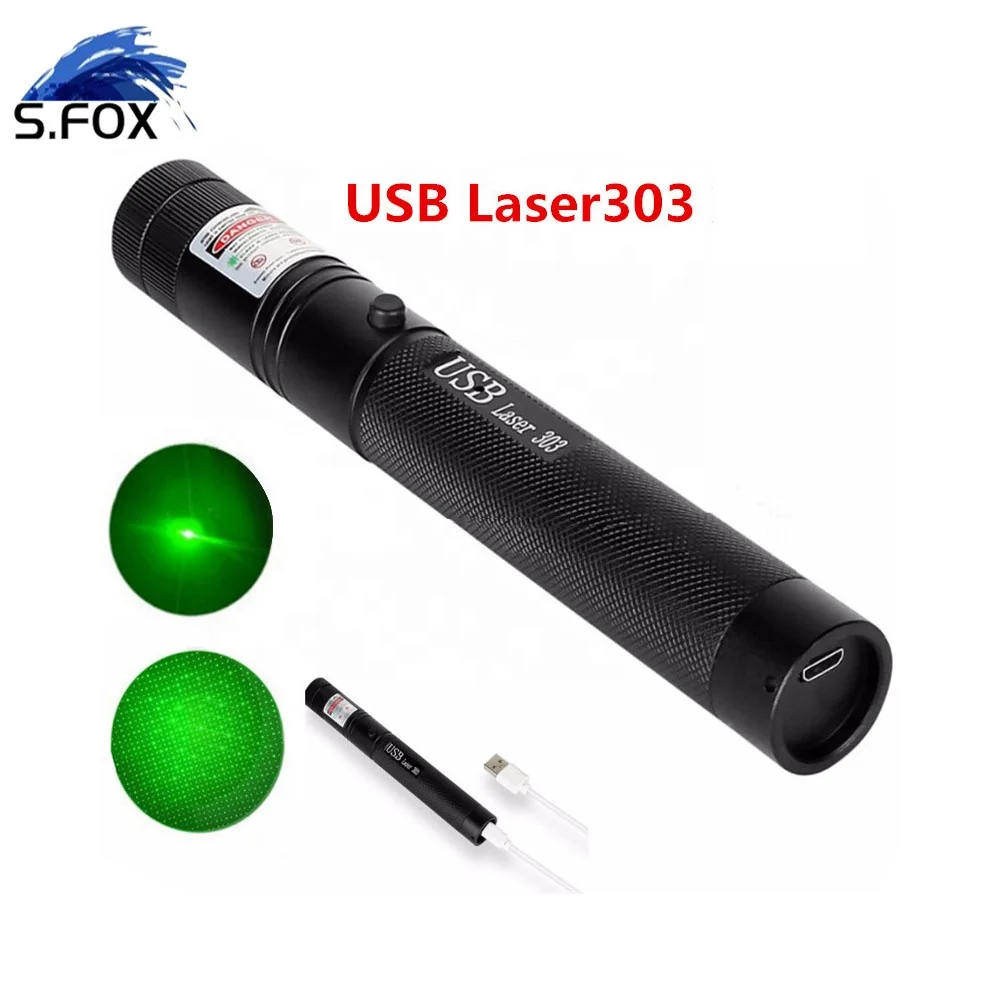 USB Charging Powerful 50mw 100mw USB Rechargeable Long Distance 532nm Green Red Purple Laser Pointer