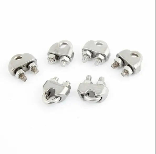 DIN741 Type Stainless Steel Cable Clamps M3 to M60 High Polished Wire Rope Clip