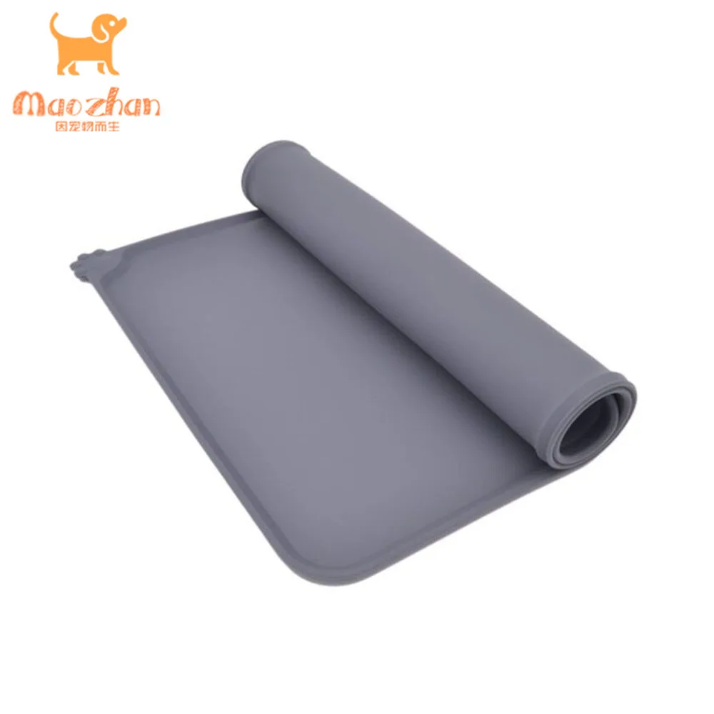 
MZ-PM001S Large Waterproof Dog and Cat Feeding Mat, FDA Grade Silicone Pet Food Mat with Multiple Sizes 