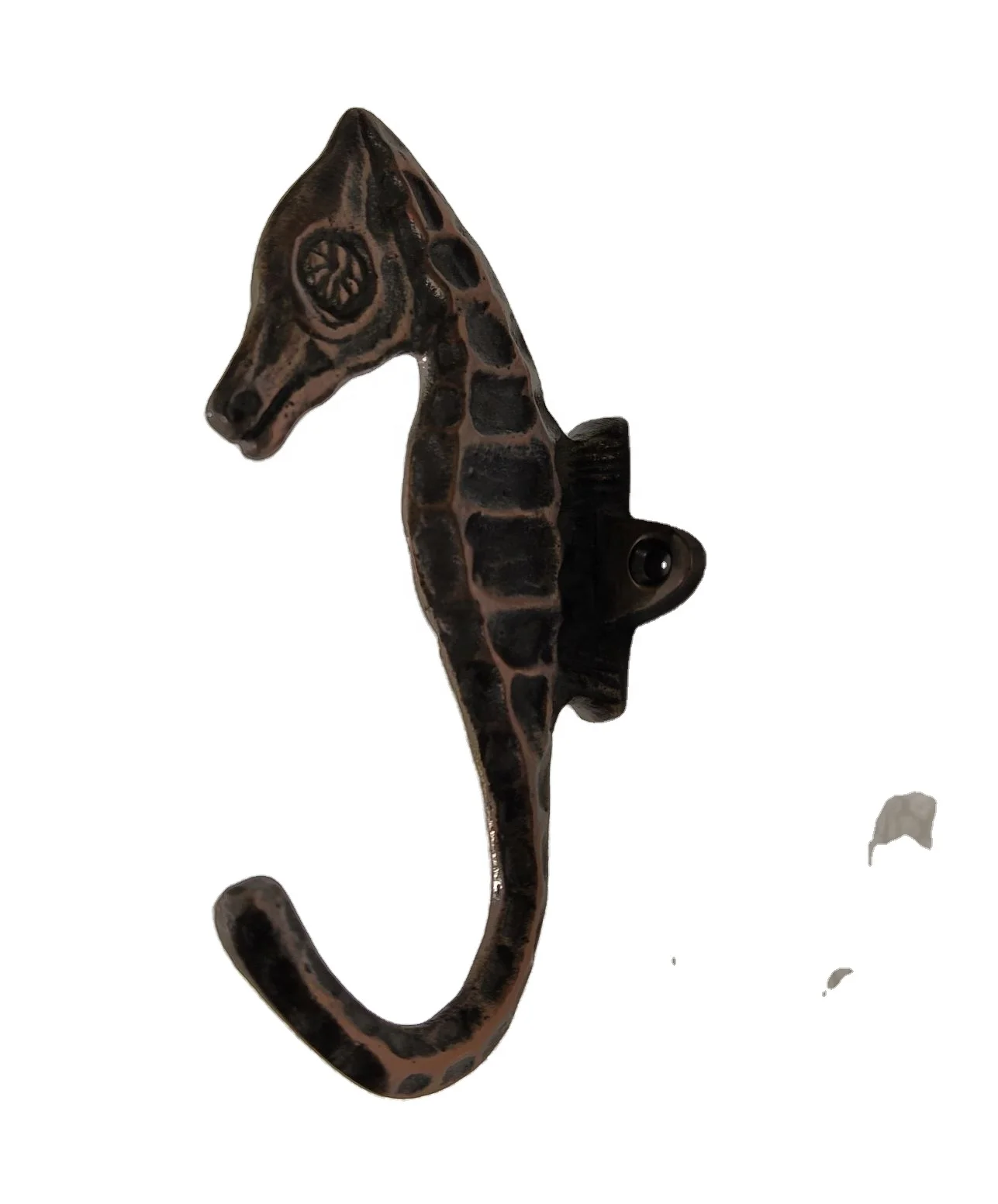 Brass Sea Horse Wall Hook Antique Sea Treasure