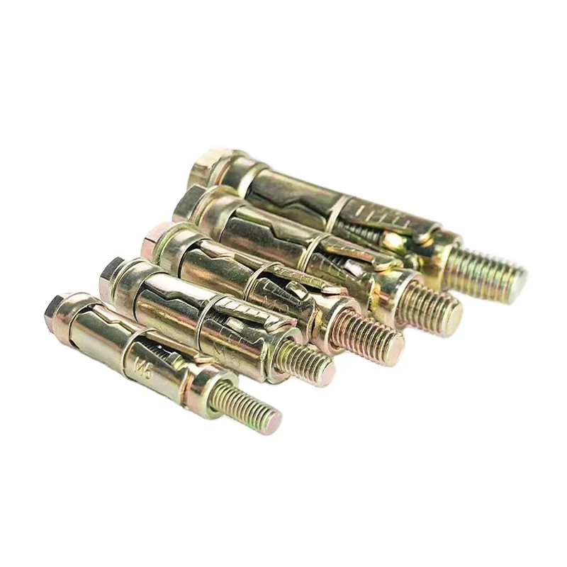 Yellow Zinc Coated Grade 4.8 8.8 10.9 12.9 3PCS 4PCS door frame fixing concrete expansion anchor bolt