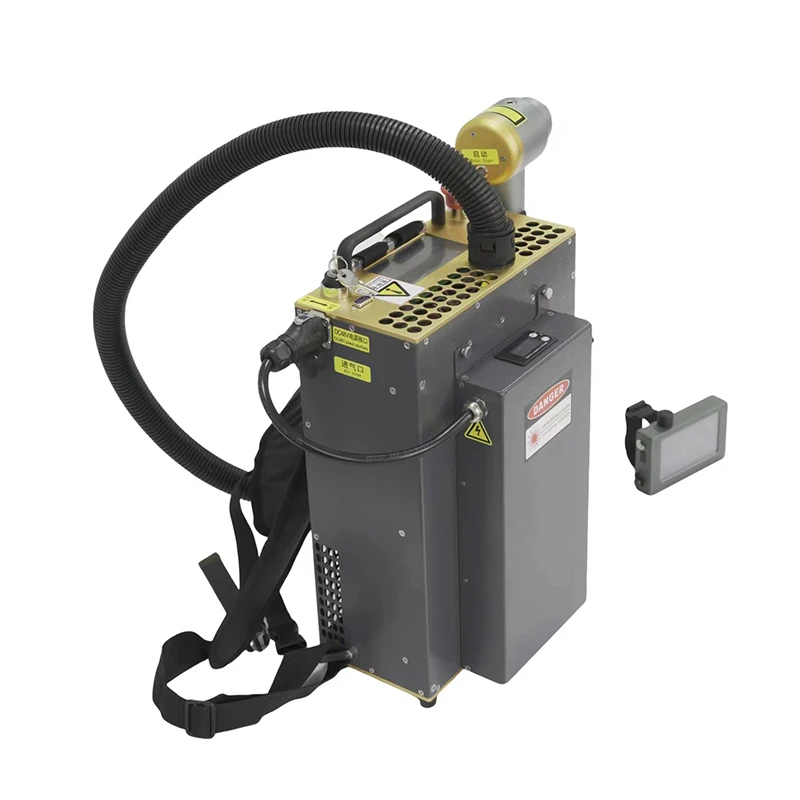 Top Selling Backpack Pulsed Fiber Laser Cleaning Machine Rust Removal For Stone Wood Portable Paint Laser Cleaner