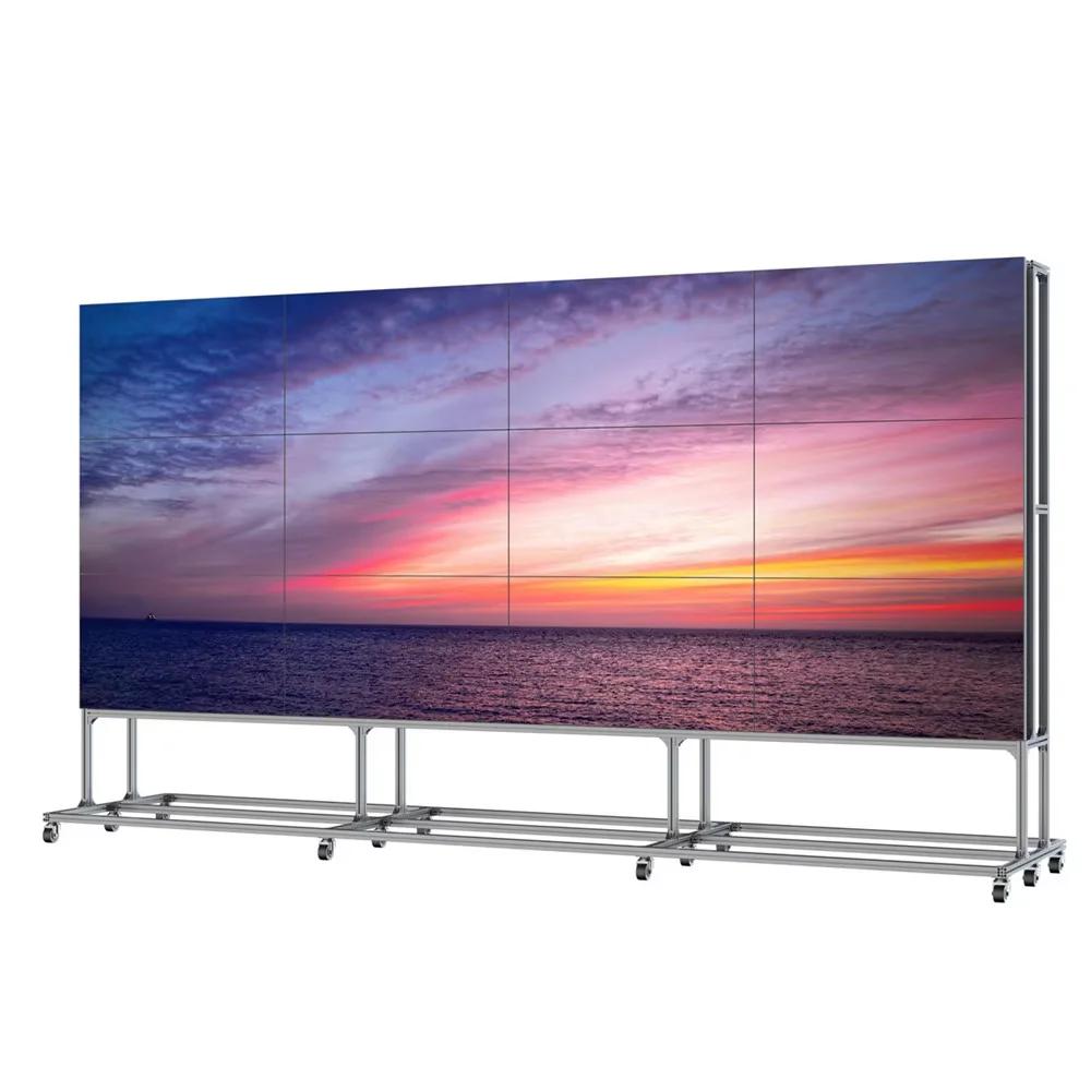 Flat Screen Replacement 4k Lcd Tv Screen 2x2 Video Wall Controller 55 Inch 3x3 Video Wall Outdoor Rgbw Vertical Strip