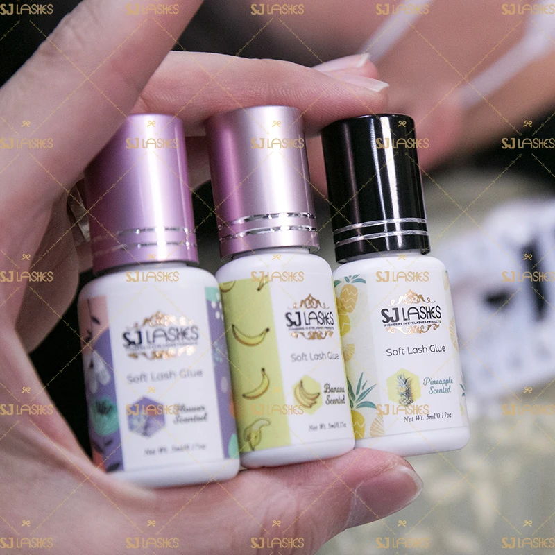 Private Label Fruit Scent Safety Eye Lashes Glue False Lash Adhesive Black Eyelash Glue