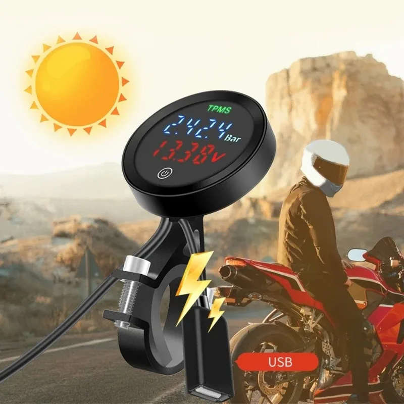 Lancol New Generation TPMS Motorcycle Battery Monitoring System IP67 External Sensor Tire Pressure Monitor