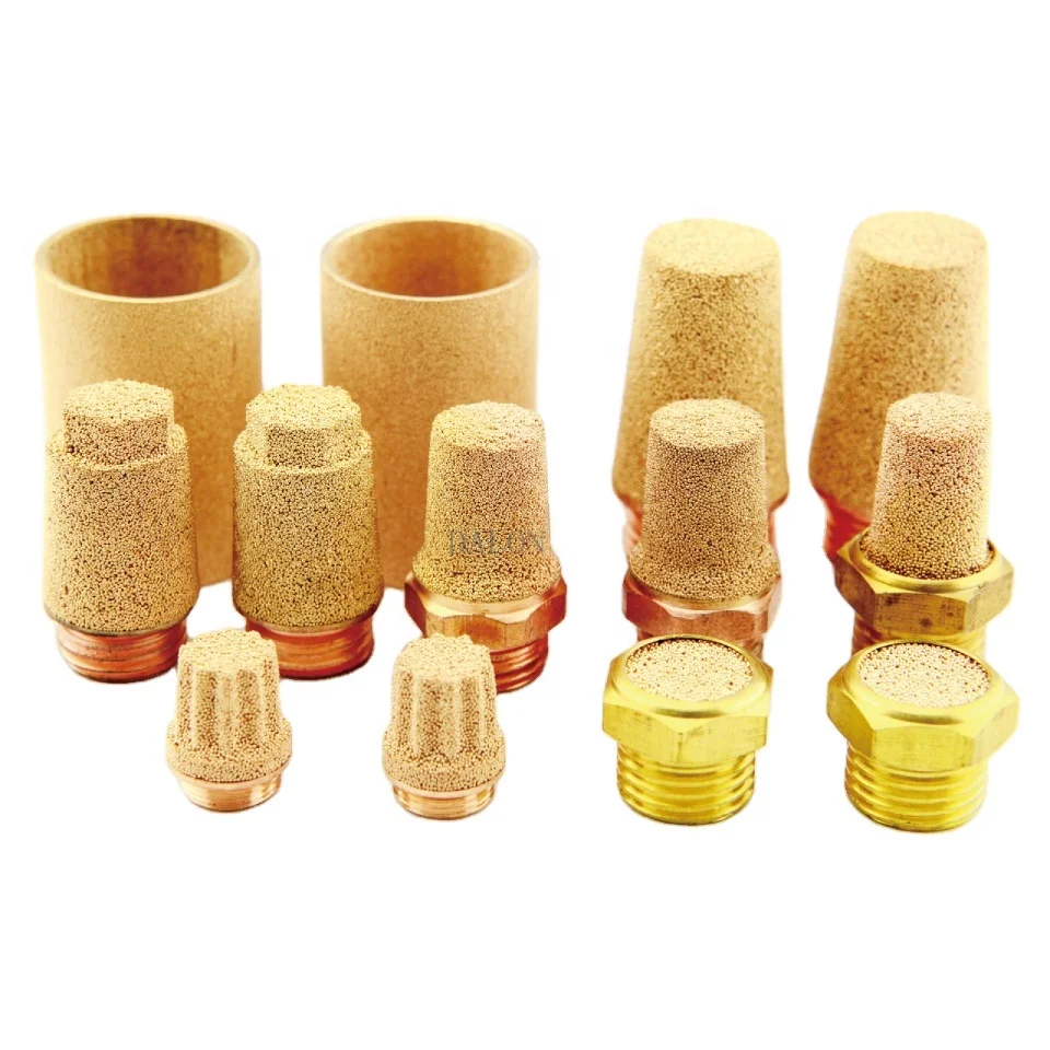 Sintered Bronze brass air Pneumatic Filter Silencer