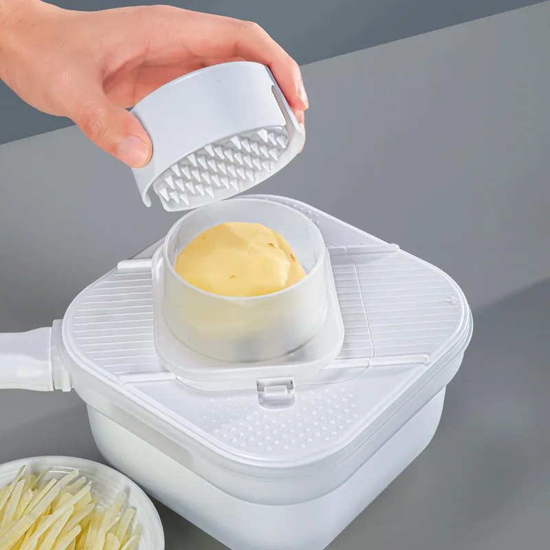Vegetable slicer multifunctional  household kitchen small tool radish hand cranked spinner whirlwind potato slicer