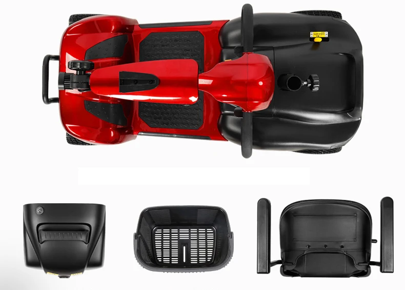 Excellent popular portable foldable four-wheel household electric scooter for the elderly has a maximum speed of 8 km/h