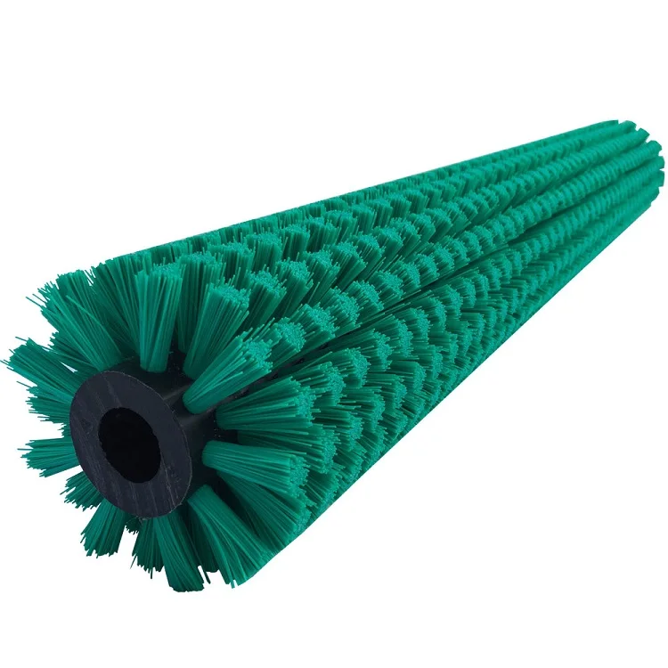industrial cleaning brush straight tufted row red nylon polypropylene bristle