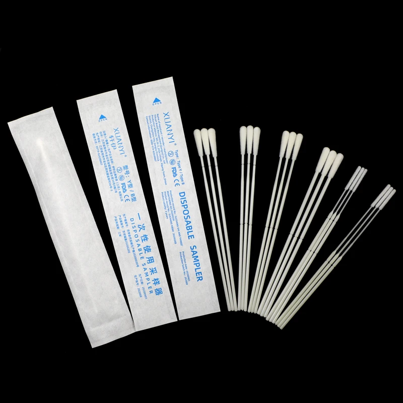 
Long Or Nylon Nasal Flocking Throat Sampling Medical Virus Flocked Swab 