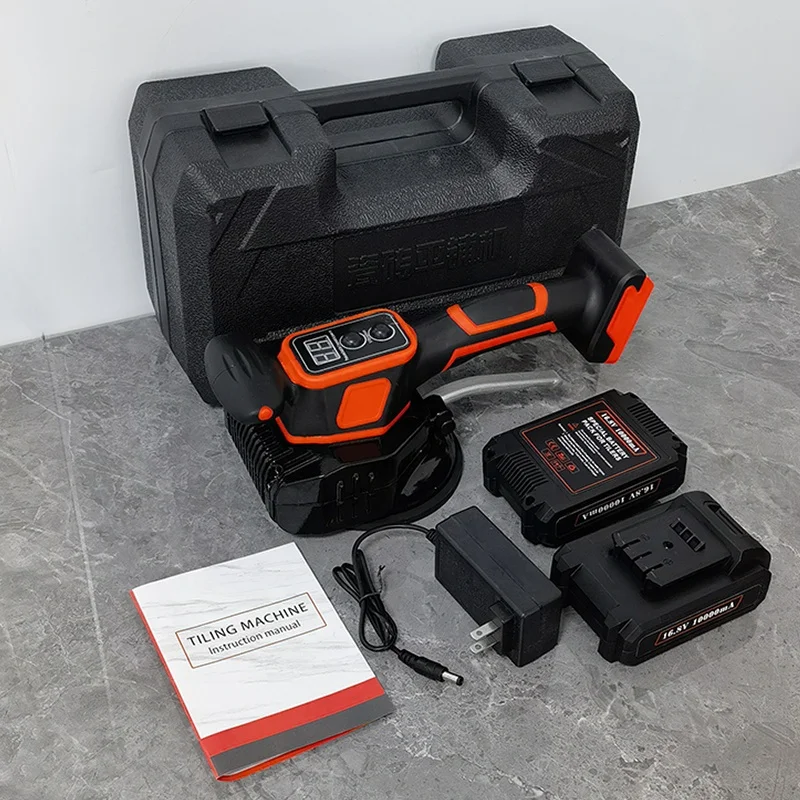 Tile laying machine, 8 Gears, 21V 13000mA, Hand-held Tile Tiler Tool, Upgrade Digital Display Tile Vibration Machine