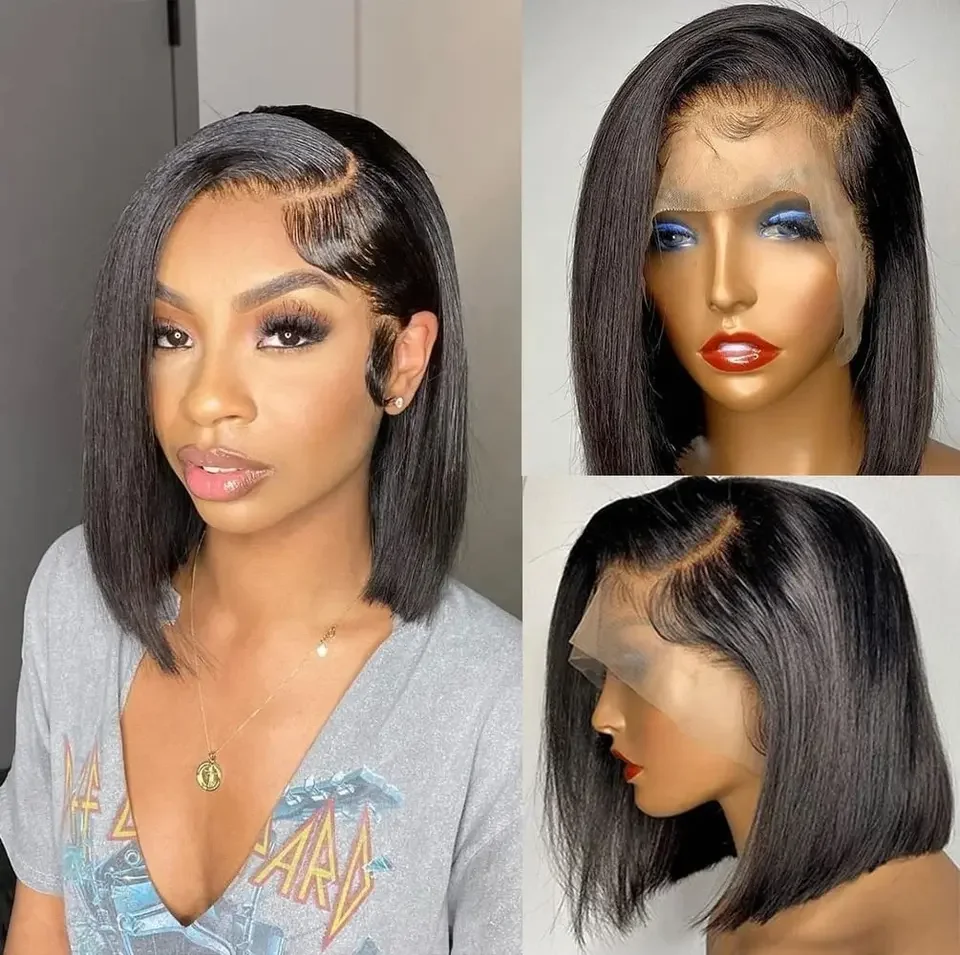 Raw human hair lace Front wig with baby hair, Virgin 13x4 13x6 HD Lace Front Wigs, Virgin Human Hair Full Lace Wigs Pre Plucked