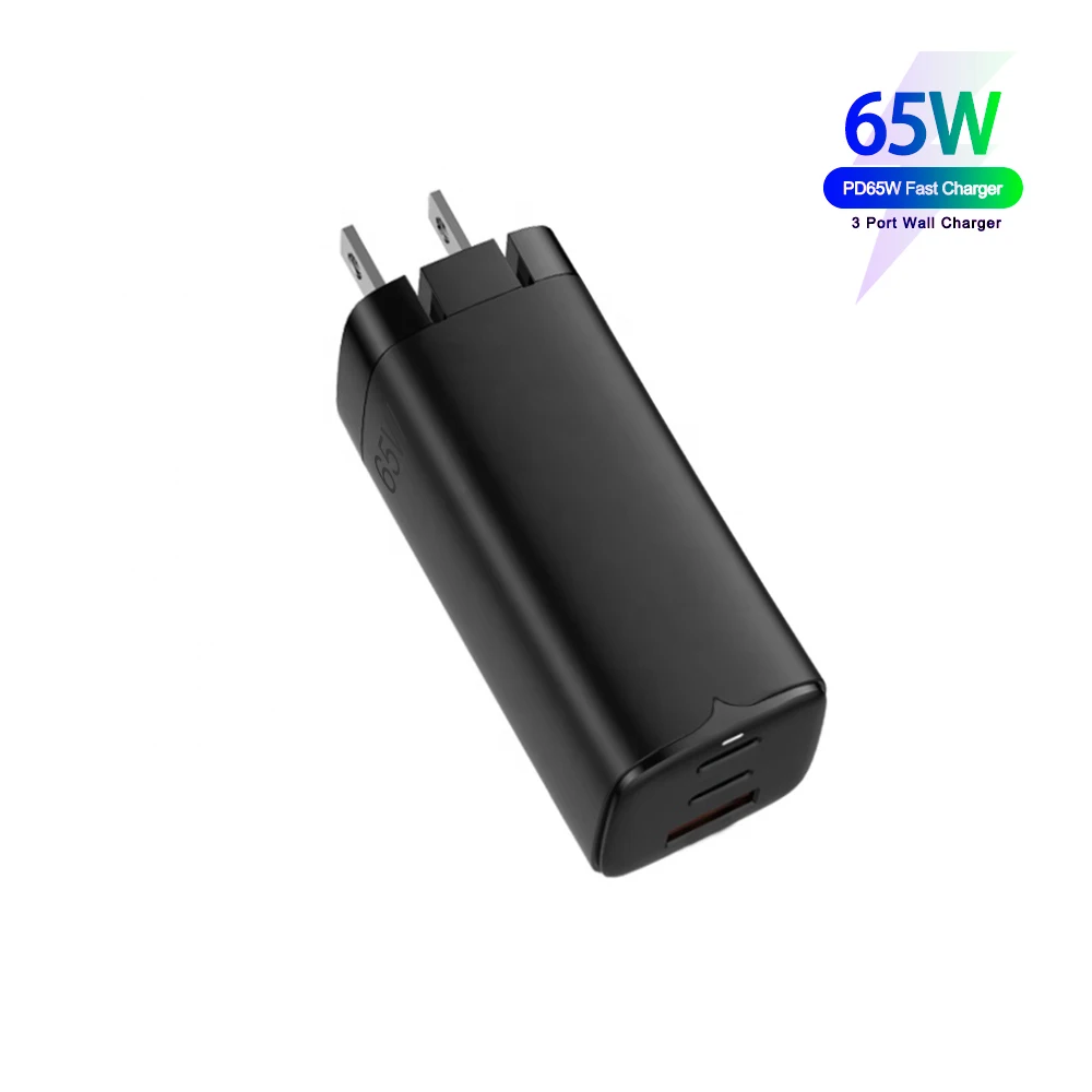 Greatpower Super Mini 65W 2C1A Mobile Phone Fast Charging USB-C Travel Charger Desktop Adapter For iphone Foldable PD 65W