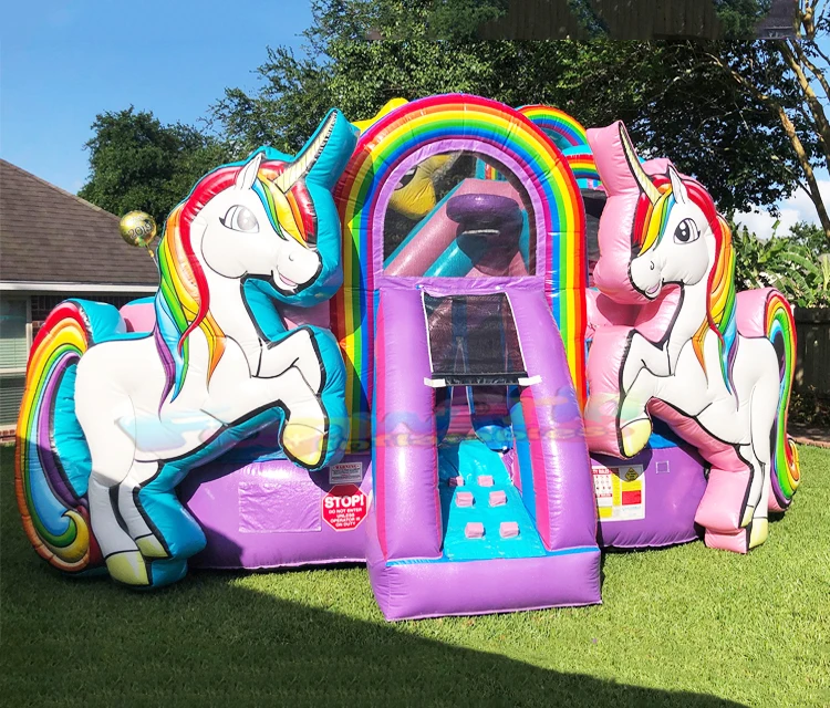 Outdoor backyard commercial kids inflatables bouncer bounce house water slide combo frozen bouncy castle