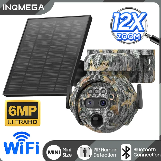 Custom  Branded Outdoor 6MP Solar Battery Security Camera  with Overseas Warehouse Pick & Pack Services