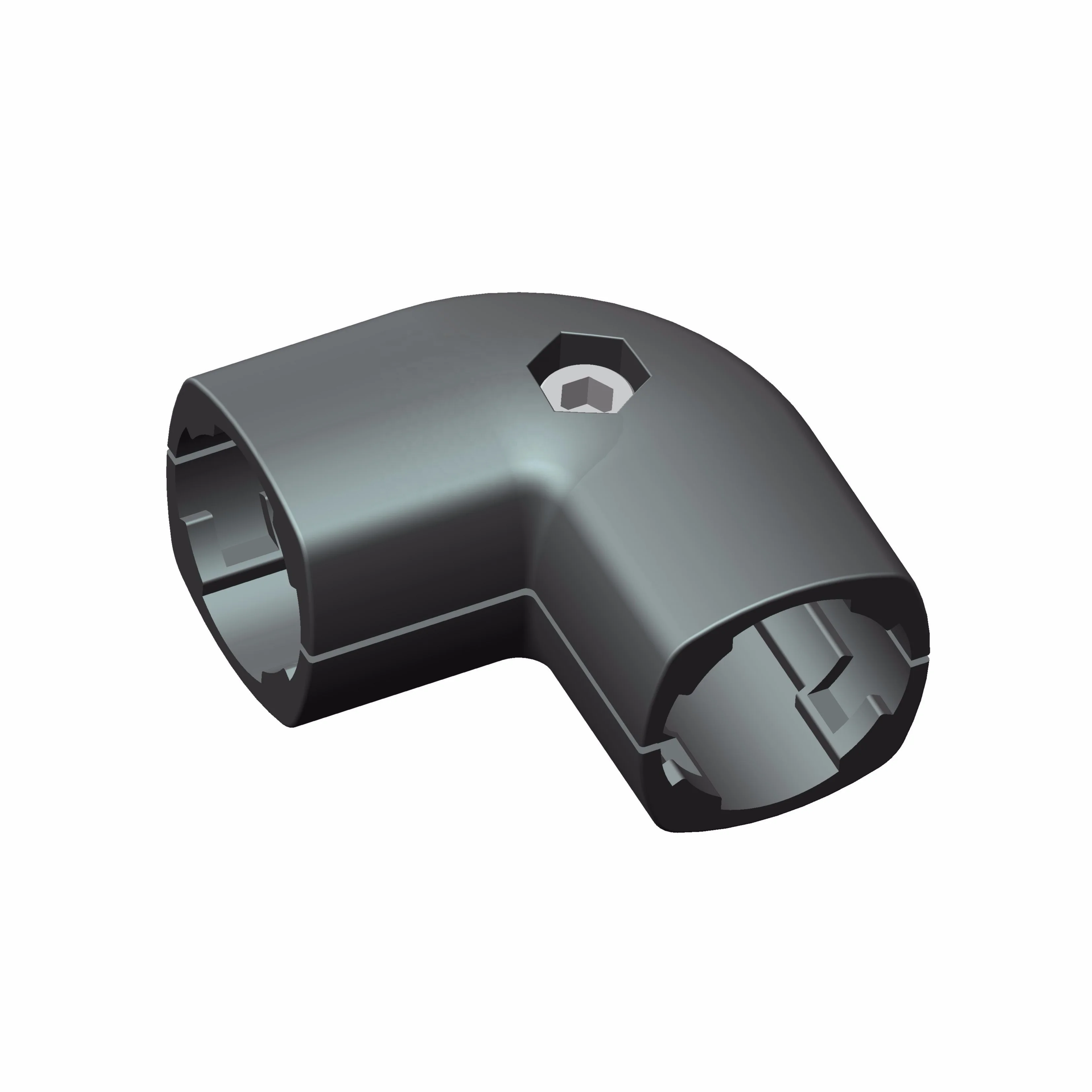 J43-A90 Factory supplied metal material 90 degree l type tube connector