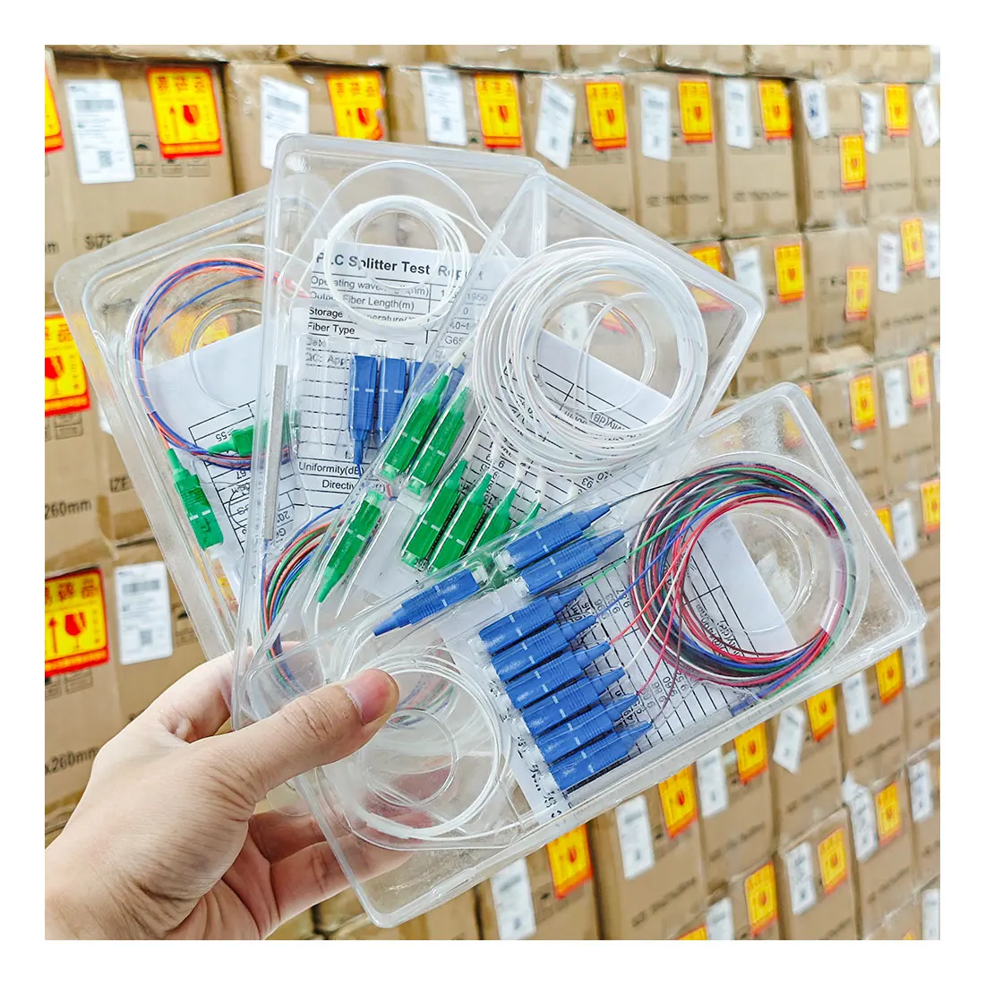 Factory Price Micro Tube 1*2 optical Mini Type PLC Splitter with SC APC Connector