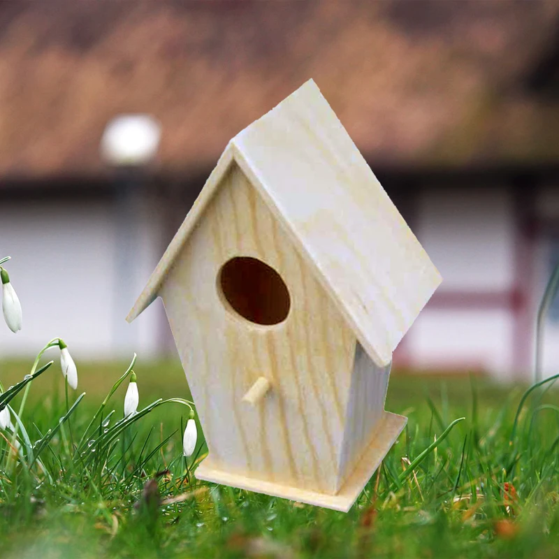 WILDMX Water Proof Wild Bird Watching Nesting Box Birdhouse Solid Wood Bird House For Outside With Predator Guard