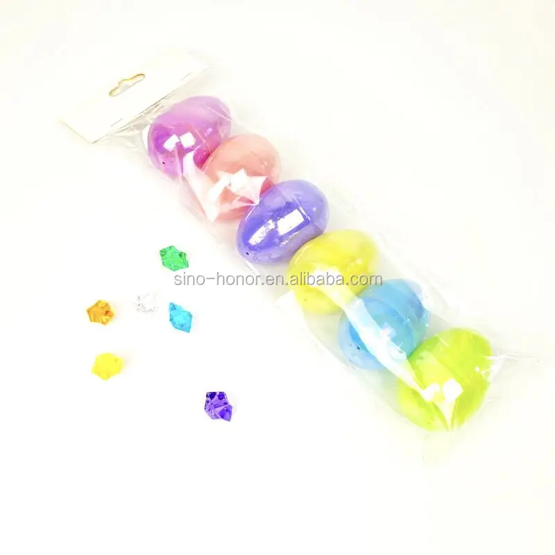 Medium size plastic egg seven color plating  egg