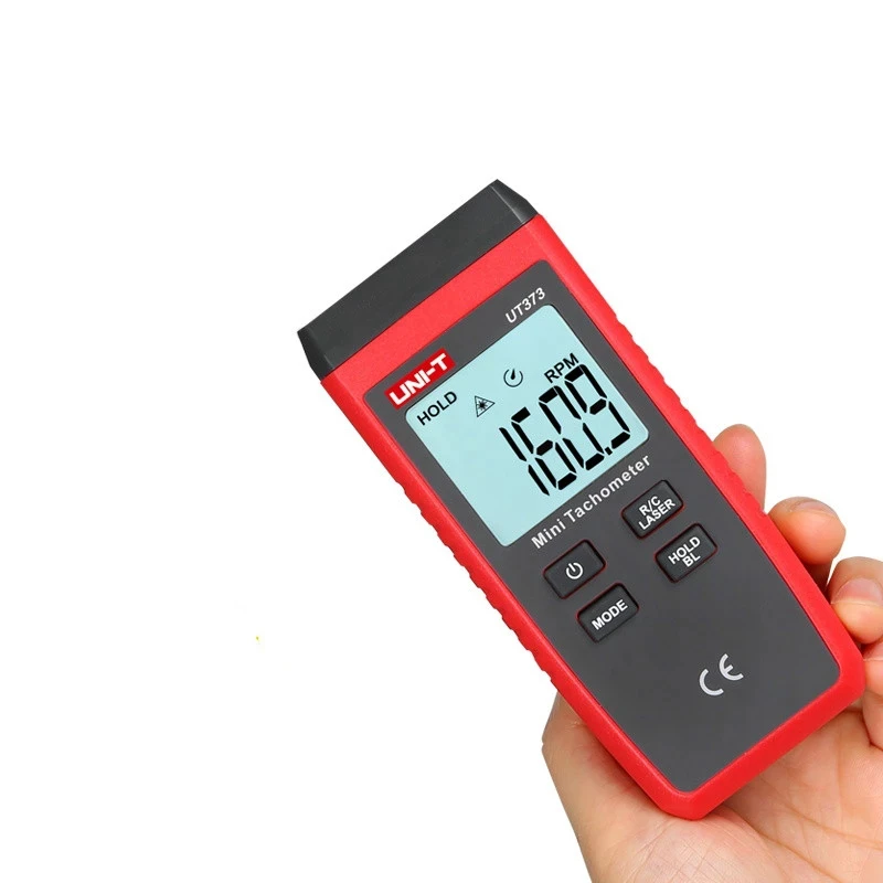 UNI-T UT373 Digital Laser Handheld Tachometer Single Trigger Auto RPM Speed Tester Measurement Meter Non-contact LCD Backlight