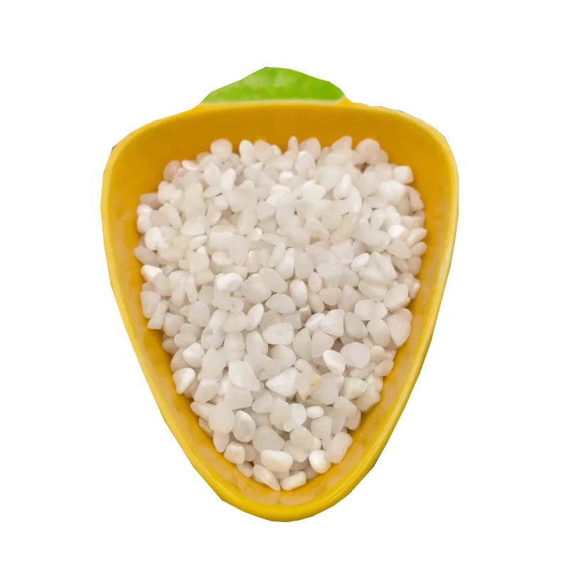 Low price polished White jade pebbles for  landscaping decoration