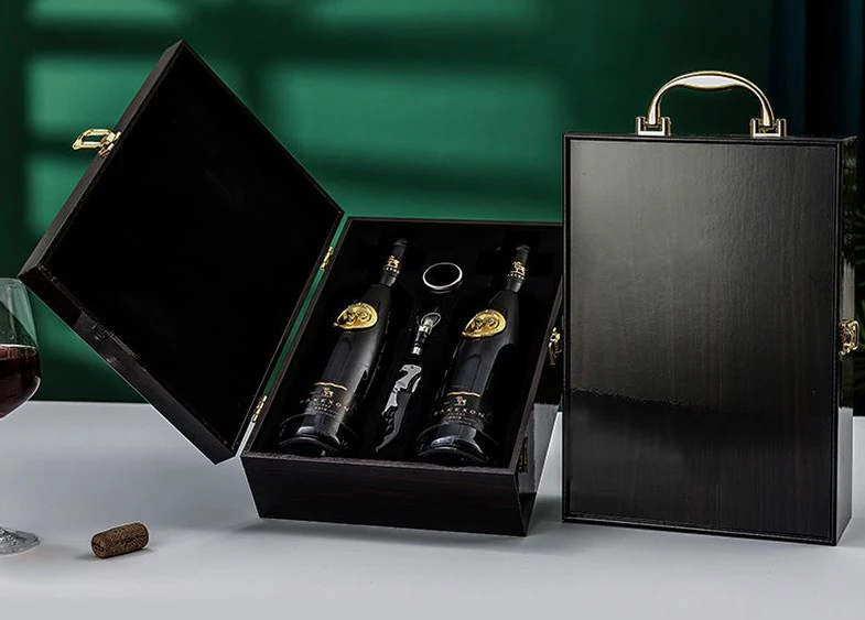 Wholesale Luxury Gift Box Wooden Wine Box And Custom Piano Lacquer Wine And Single Wine Bottle Box